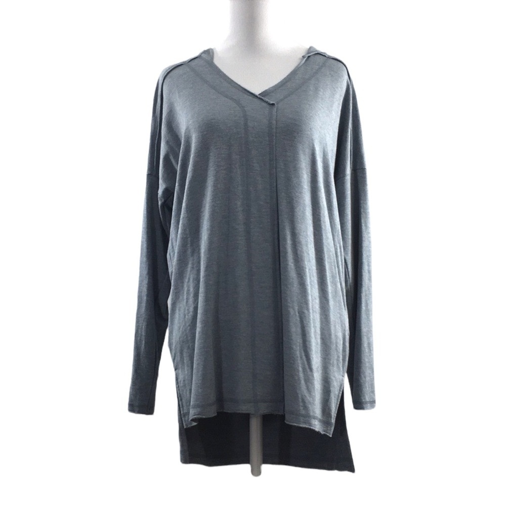 Cabi Gray Heather Easy Hoodie Womens Small Step Hem Pullover‎ Loungewear